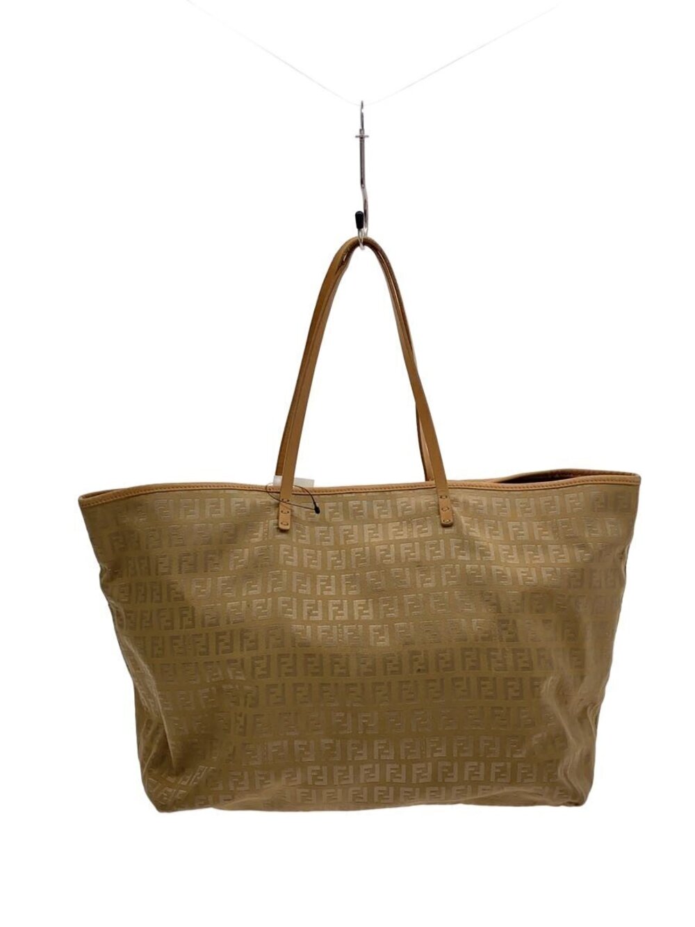 Fendi Zucchino FF Roll Tote handbag FF logo leather Brown